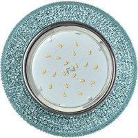 Ecola GX53 H4 LD7069 св-к Круг &quot;Модерн&quot; подсветка 4K Голубой/Хром 35x125 FB53CMEFB (10!)