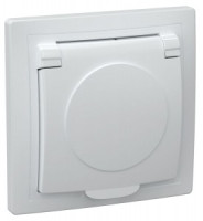 IEK КВАРТА роз. СУ 1 мест. бел. 16А (земля, крышка, пласт. осн.) РСб10-3-КБ  ERK15-K01-16-DM