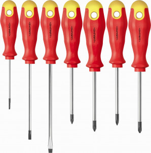 ОНЛАЙТ набор отверток 7шт (крест.PH 2шт, крест.PZ 2шт, шлиц SL 3шт) OHT-Ot02-H7 90566