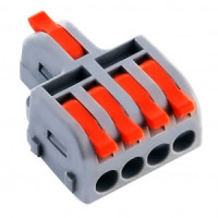 Smartbuy клемма разветв. СМК 222-421-4 с рычагом 1/4х4мм2, 32А (уп.50шт, цена за шт) SBE-cwcc-1-4