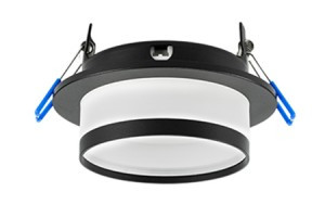 Ecola GX53 H4 5372 св-к встраив. СПОТ с полосой Черный матовый 110x65 SR532BECB (10!)