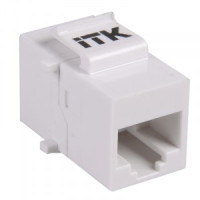 ITK Проходной адаптер кат.5E UTP, RJ45-RJ45 (8P8C), тип Keystone Jack, белый