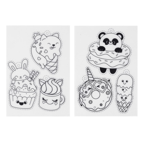 ХОББИХИТ Набор для творчества "Шринк пластик", PS, текстиль, цветные карандаши, 15,5х25см, 4 дизайна