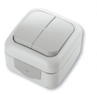 VIKO by Panasonic PALMIYE  выкл. 2 кл. ОУ серый 10А IP54 90555502