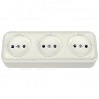 Bylectrica Вариант роз. 16А 3 мест. ОУ (корп. ABS) бежевый РА16-0161