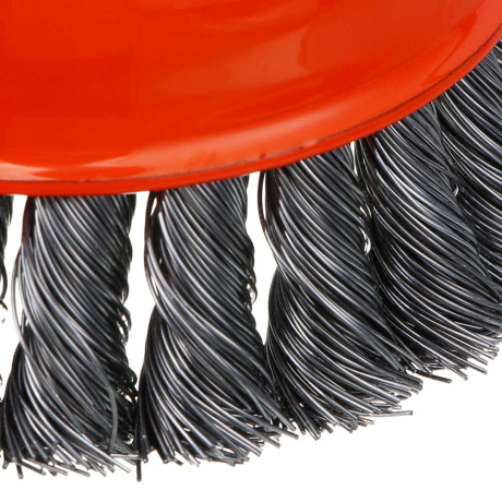 ЕРМАК PROFI Щетка чашечная для УШМ, плетеные пучки стальной проволоки 0,5мм, 100ммхМ14