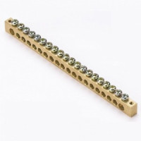 EKF Шина N "Ноль" (нул.) 8х12мм 125A  (20 отверстий/крепеж по краям) латунь EKF PROxima