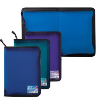 Папка на молнии пластик. BRAUBERG &quot;Income&quot;, А4, 325*230мм, тонир., микс 224055