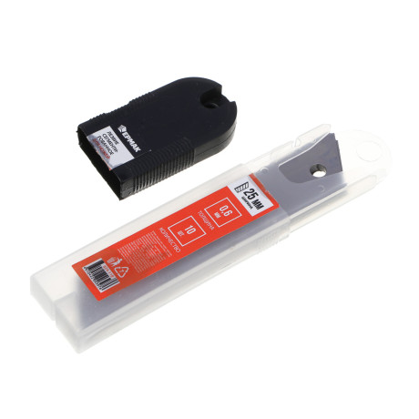 ЕРМАК Лезвие для ножей запасное 25мм сегментированное, сталь,толщина 0,6мм,10шт/уп