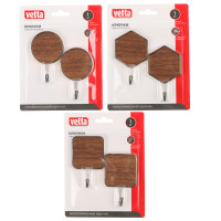 VETTA Крючки самоклеящиеся, "Дерево", 2 шт, пластик, металл