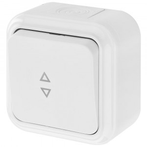 Bylectrica ПРАЛЕСКА АКВА выкл. ОУ 1 кл. 6A (проход.) бел. пластик, IP54 А6 10-868