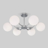 Eurosvet св-к потолоч. Е27 6x60 Вт 720х720х314 металл белый/хром Frost 70154/6 a057069