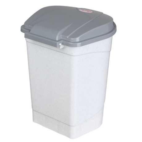 Контейнер для мусора с педалью 7л, мраморный, М 2890