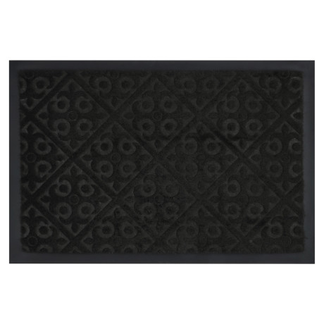 Коврик придверный, влаговпитывающий, SINDBAD TT32 40х60смх6мм, черный (узоры)