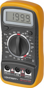 ОНЛАЙТ Мультиметр цифровой DC 600В 2 мА - 10А, AC 600В, прозвон, t -20 +1000C ОMT-Mm01-838L 90081