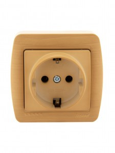 "Lezard DEMET роз. ОУ 1 мест. 16А (земля),  ясень (основание PBT, корпус PC) 711-4700-122