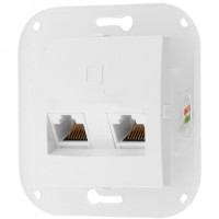 Bylectrica УЮТ мех. компьютерной розетки 2-местн, белый, (РК216-011)
