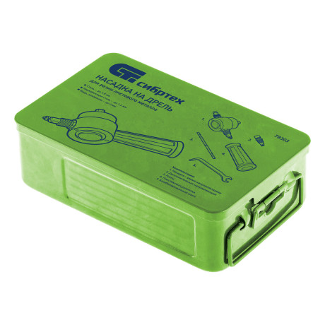 Насадка на дрель для резки листового металла до 1.8 мм металлический кейс Сибртех