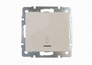 Lezard RAIN мех. выкл. прох. СУ 1 кл. крем, инд. (корпус PC) 703-0388-114