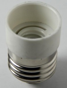 EKF Переходник E27-E14, белый,  AD-E27-E14-w