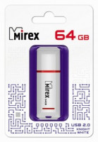 Флэш-диск USB 64 ГБ  Mirex KNIGHT WHITE 64GB  (ecopack)