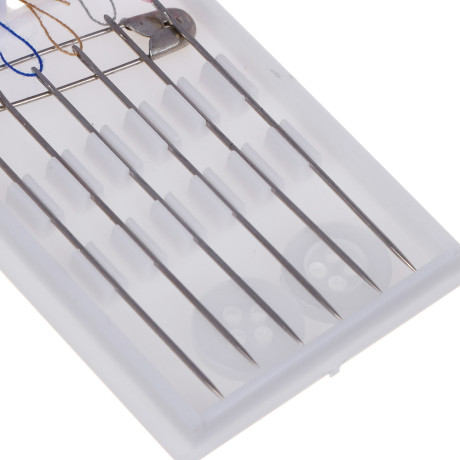 Набор швейный дорожный 15 пр., 7,5х3,5см, металл, пластик