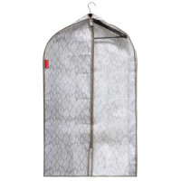 Чехол д/одежды 60*100*10см Увелич.глубина, нетканый материал, окошко ПВХ, ЛИСТЬЯ 75096 Master House