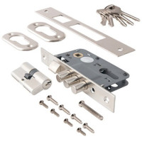 Замок врез 1000/60-CR Apecs (хром) межос.-61,5мм (с цилиндром)  \28