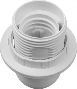 Navigator Патрон E27 пластик. люстровый с кольцом, белый NLH-PL-R1-E27 (50!) 71603