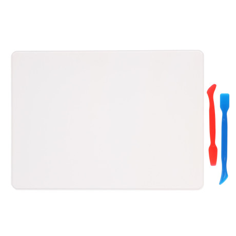 Набор для лепки, 3 предмета: доска А4 белая с бортиком, 2 стека, в пакете