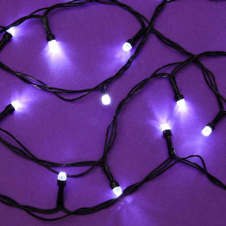 СНОУ БУМ Гирлянда эл. вьюн 20м, 200LED, "Алмазная" насадка, белый, 8 режимов, ПВХ черный, 220В