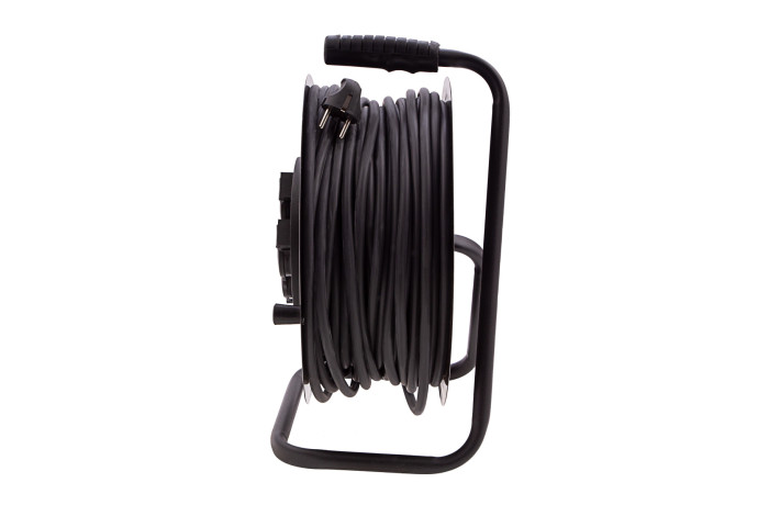 Удлинитель силовой 50 м, 16А, тип УХз16, КГ 3 x 1.5 мм, на стальной катушке, 4 розетки Сибртех