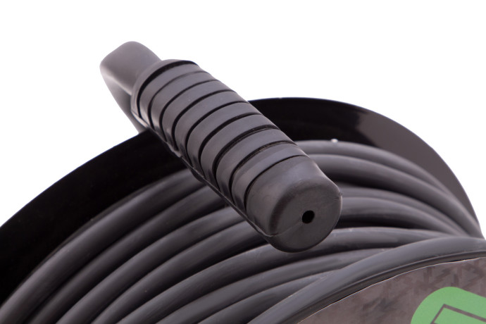 Удлинитель силовой 50 м, 16А, тип УХз16, КГ 3 x 1.5 мм, на стальной катушке, 4 розетки Сибртех