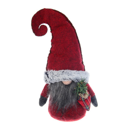 СНОУ БУМ Фигура декоративная "Гномик" 29 см, полиэстер, красный