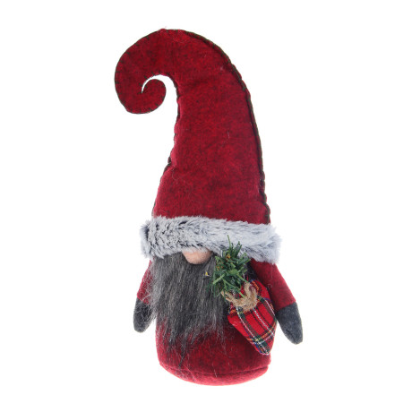 СНОУ БУМ Фигура декоративная "Гномик" 29 см, полиэстер, красный