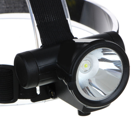 ЕРМАК Фонарь налобный, 1 LED, 3 Вт, 8х6х6,2 см, 2 режима, 1200мАч, USB кабель, пластик