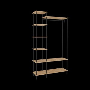 Гардеробная система 47 "НеШкаф" Д114.5*Ш36,5*В206.5см черный ГСНШ47 Ч под заказ ЗМИ