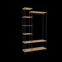 Гардеробная система 47 &quot;НеШкаф&quot; Д114.5*Ш36,5*В206.5см черный ГСНШ47 Ч под заказ ЗМИ