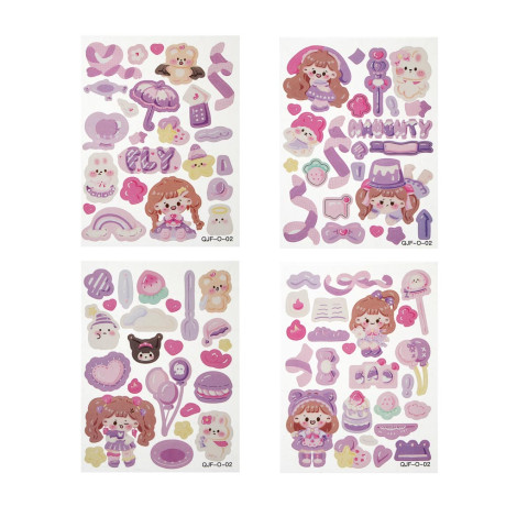 Набор для творчества "Брелок с наклейками", 11,9х9,2х3,6см, акрил, PET, 5 дизайнов