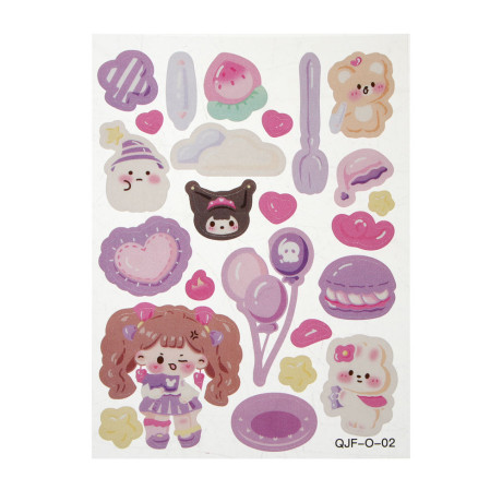 Набор для творчества "Брелок с наклейками", 11,9х9,2х3,6см, акрил, PET, 5 дизайнов