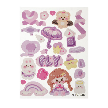 Набор для творчества "Брелок с наклейками", 11,9х9,2х3,6см, акрил, PET, 5 дизайнов