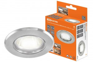 TDM GU5.3 MR16 50W св-к встр 01-01 12/220В хром штамп сталь (10!) SQ0359-0020