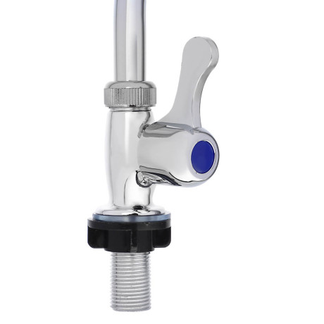 Кран для холодной воды, однорычажный, пластик, гайка, хром, MОНО-01