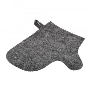 Рукавица для сауны серая, войлок 41341, Hot Pot