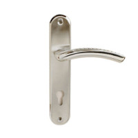 Ручки на планке Apecs HP-85.0926-AL-S/NI (сатин/никель, под цилиндр, м/о-85мм) \12