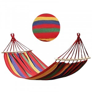 Гамак полотняный Ham-81  с деревянной планкой, р-р 200х160 см 101181