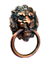 Ручка мебельная металл Лев 3 бронза 110мм