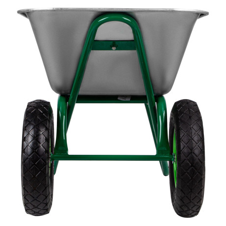 Тачка садово-строительная, 2-х колесная, усиленная, грузоподъемность 320 кг, объем 100 л