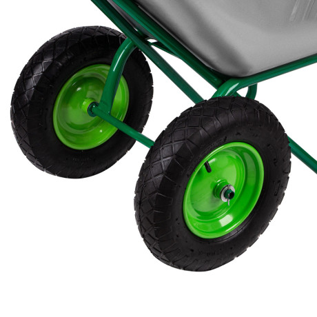 Тачка садово-строительная, 2-х колесная, усиленная, грузоподъемность 320 кг, объем 100 л