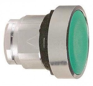 Schneider ZB4BA3 головка для кнопки с пружинным возвратом, метал. осн., зеленая d22мм